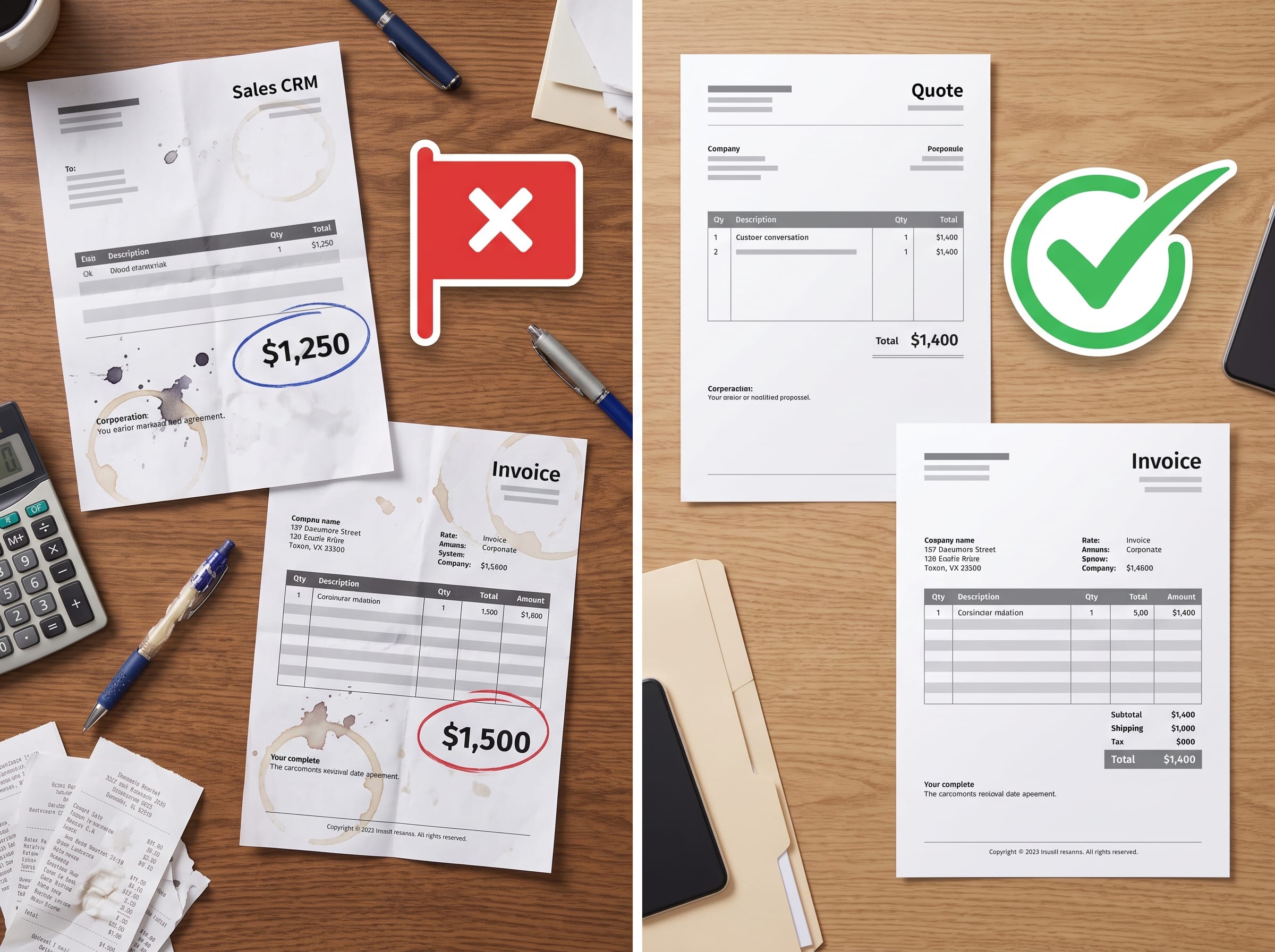 Mismatch invoice